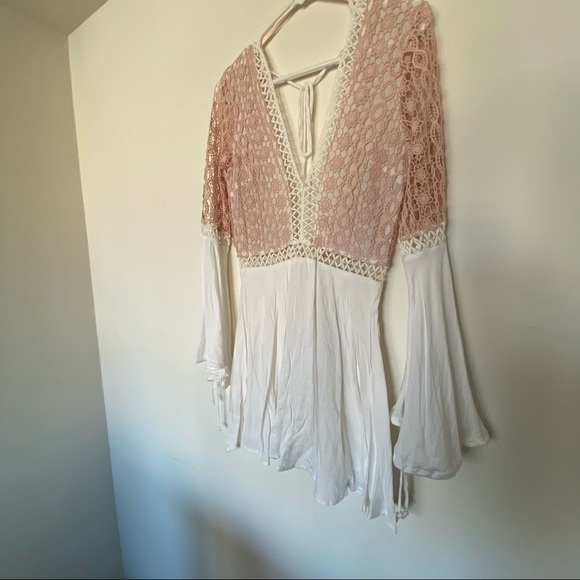 Hello Molly- white and pink crochet dress - Picture 3 of 7